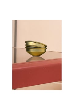 Set of 12 Contemporary Brass Bowls with Refined Finish, Made in Italy