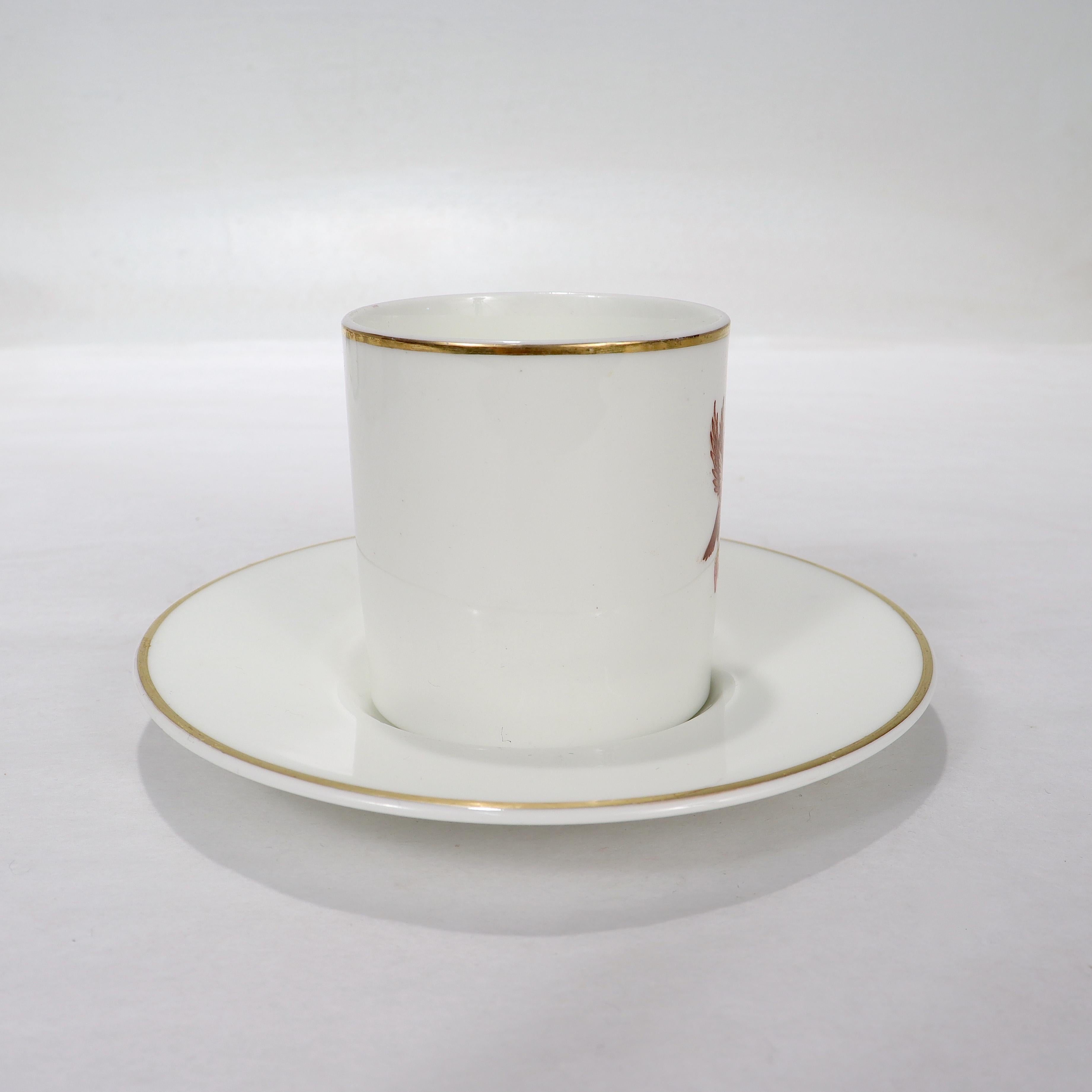 Set of 12 Crested Wedgwood Demitasse Coffee Cup & Saucers from the Brook Club  In Good Condition In Philadelphia, PA