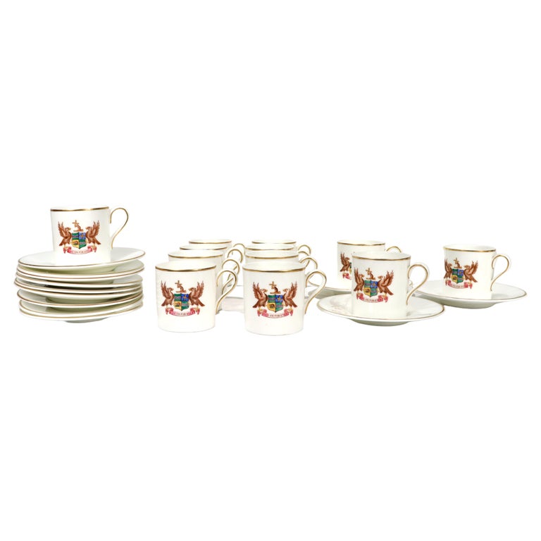 Set of 12 Crested Wedgwood Demitasse Coffee Cup and Saucers from the Brook  Club For Sale at 1stDibs | brook tea cup, wedgwood demitasse cups