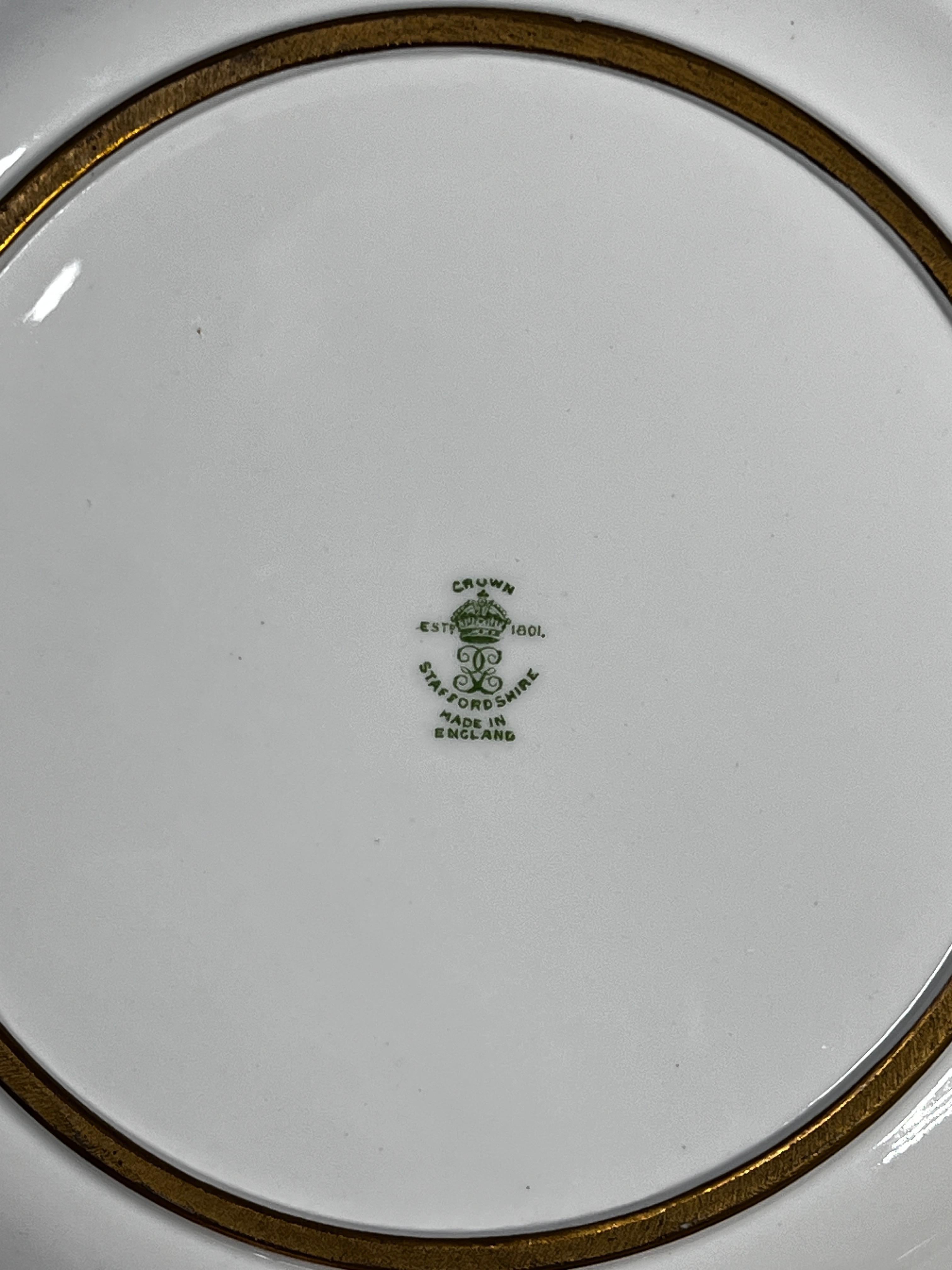 Early 20th Century Set of 12 Crown Staffordshire Powder Orange 11