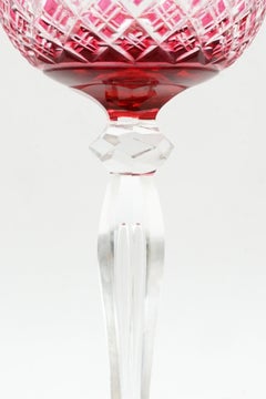 Set of 12 Crystal Wine Glasses