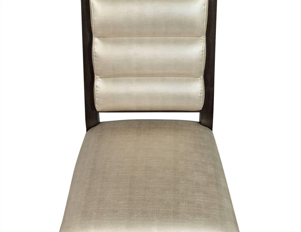 Set of 12 Custom Carrocel Art Deco Roll Back Dining Chairs 3