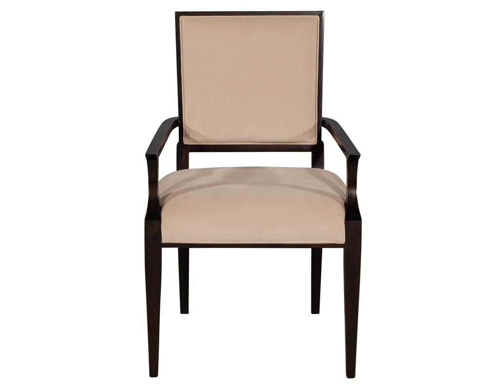 Set of 12 Custom Modern Walnut Dining Chairs 4