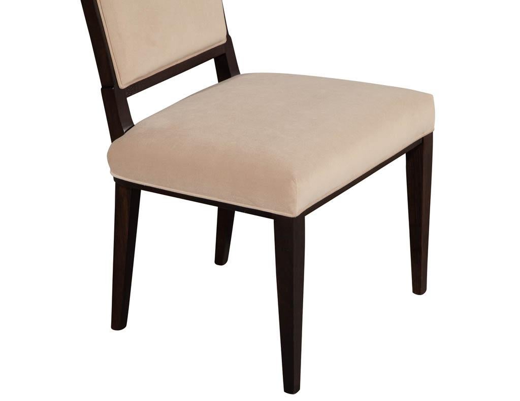 Set of 12 Custom Modern Walnut Dining Chairs 3