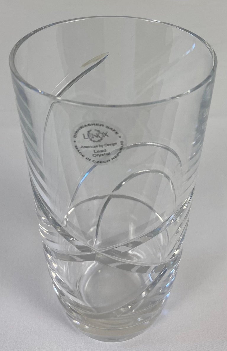 Set of 12 Cut Crystal Water Glasses by Lenox For Sale at 1stDibs