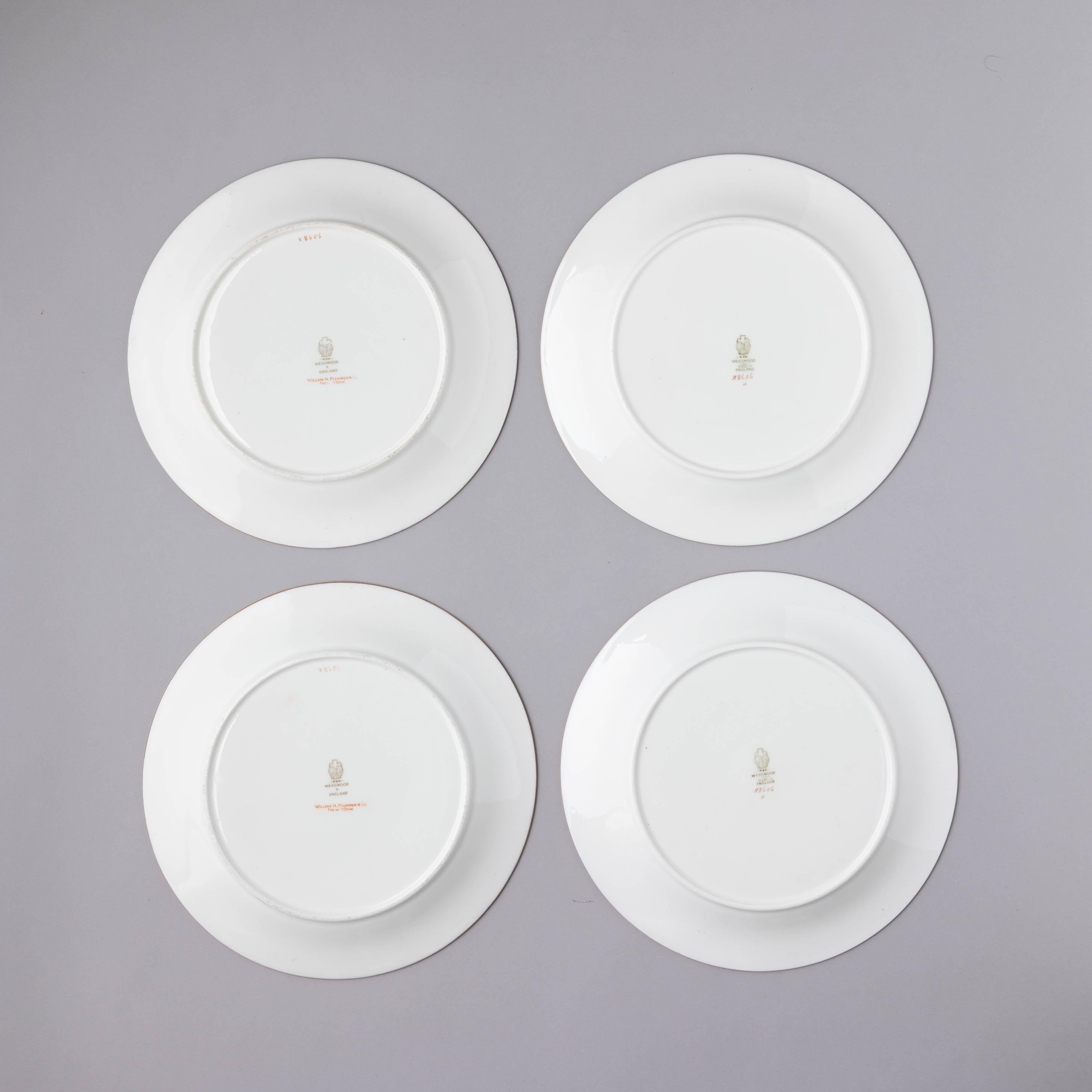 Enameled Set of 12 Daisy Makeig-Jones Wedgwood Butterfly Plates