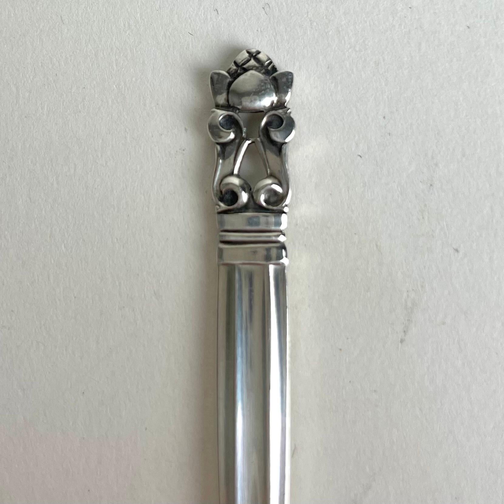 Set di 12 cucchiai danesi in argento Johan Rohde Georg Jensen In condizioni buone in vendita a Knivsta, SE