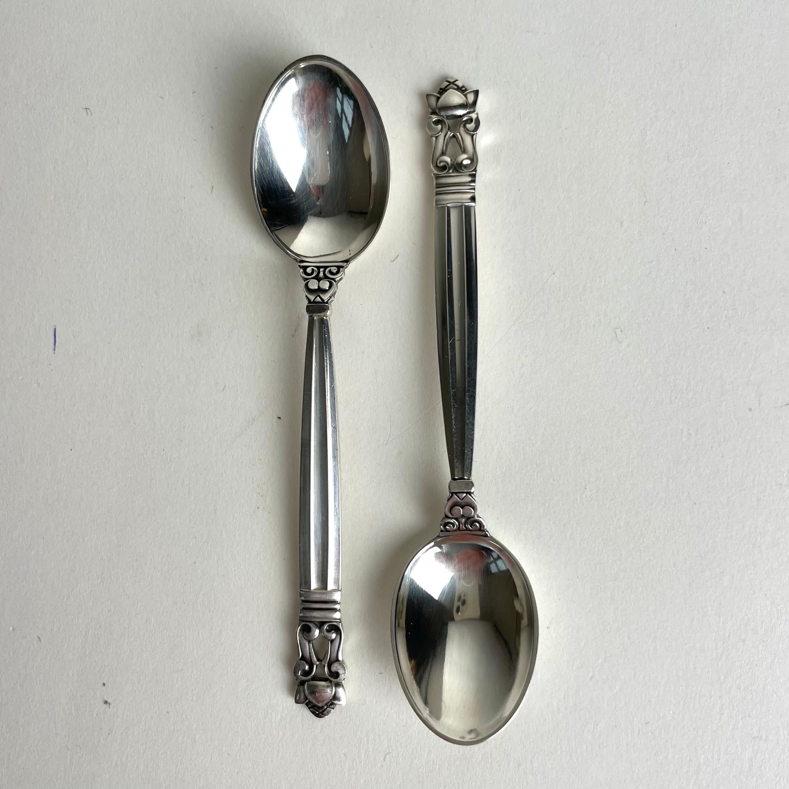 Set di 12 cucchiai danesi in argento Johan Rohde Georg Jensen in vendita 1