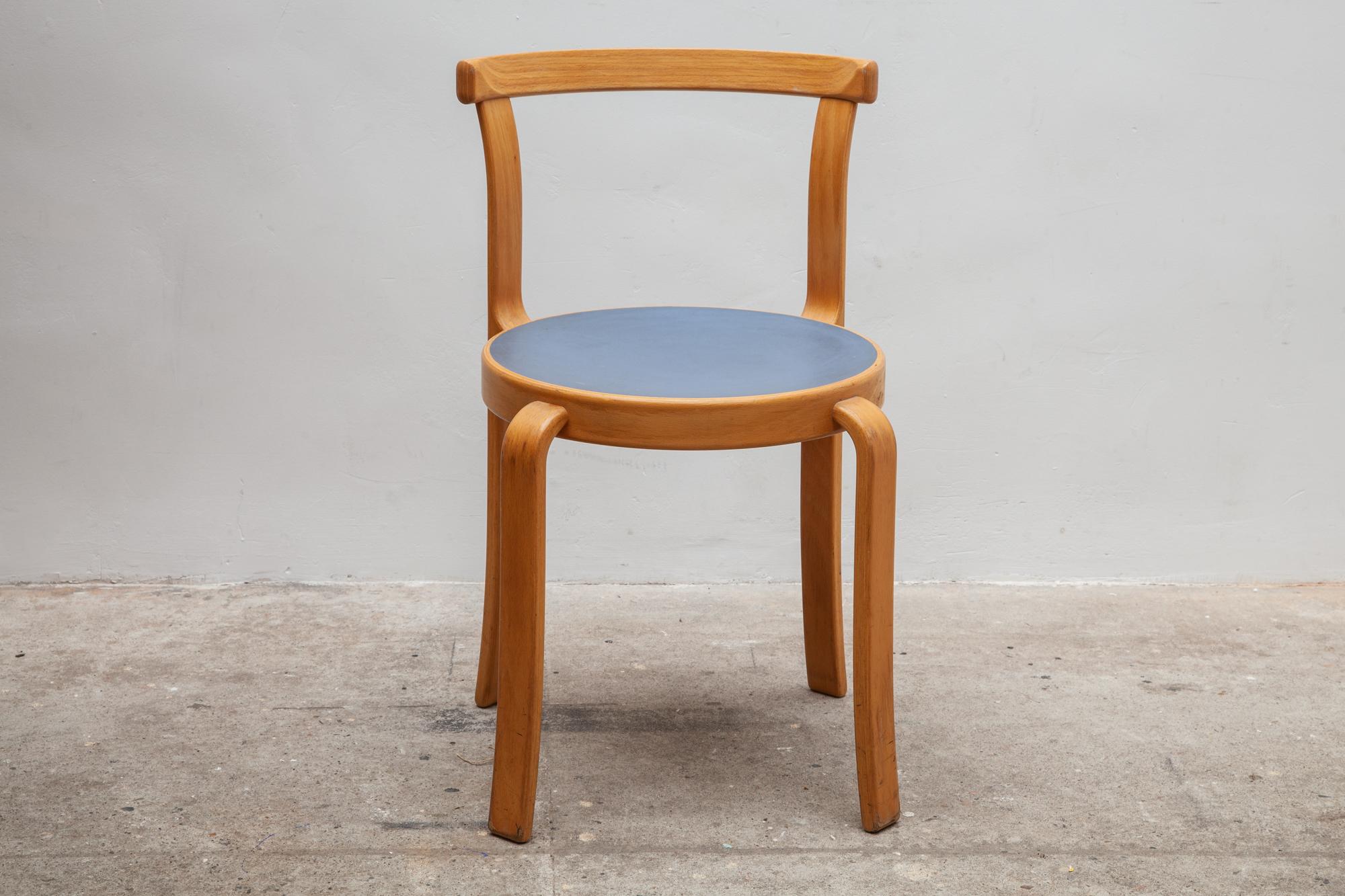 Scandinavian Modern Set of 6 Danish Mid Century Series 8000 Stacking Chairs by Magnus Olesen