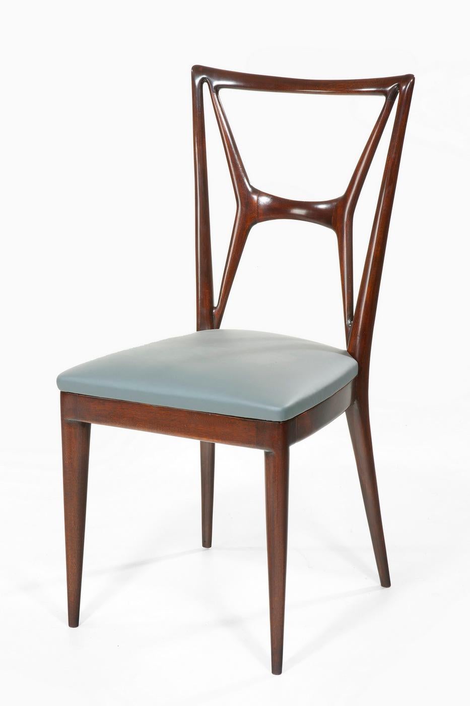 Set of 12 dining chairs attributed to Atelier Apelli and Varesio In Good Condition In London, GB