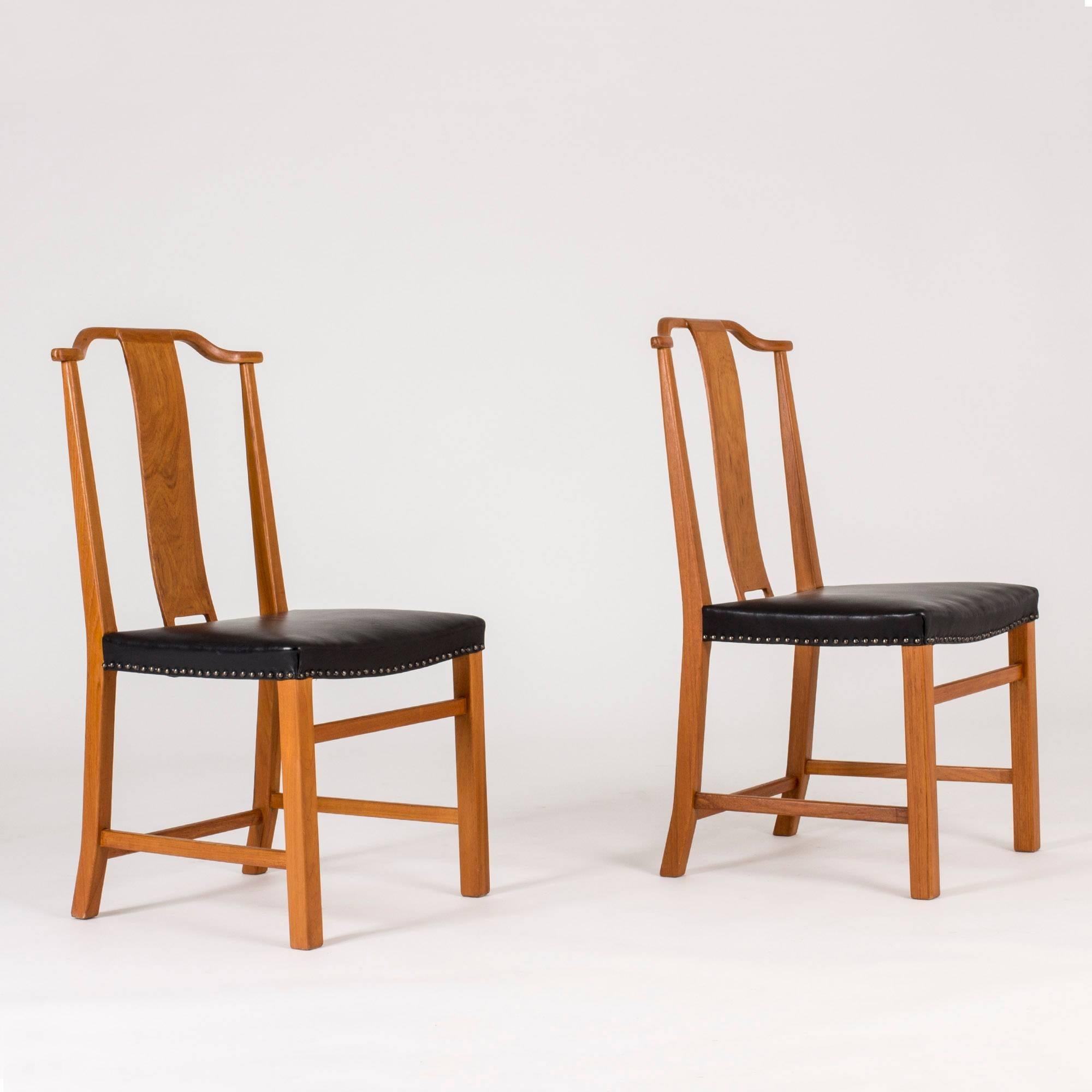 Swedish Set of 12 Dining Chairs by Axel Larsson