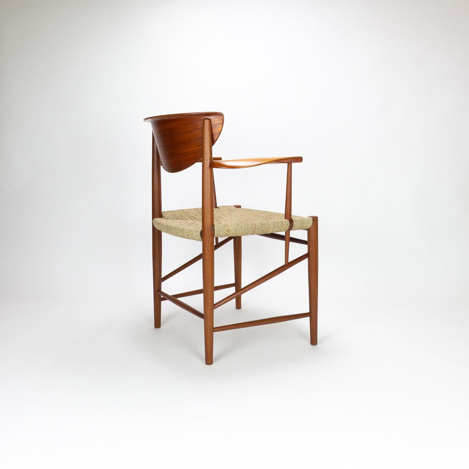 Seagrass Set of 12 Dining Chairs by Hvidt and Mølgaard-Nielsen, Denmark, 1950s