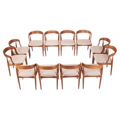 Set of 12 dining chairs by Johannes Andersen for Uldum Mobelfabrik, Model 16 - D