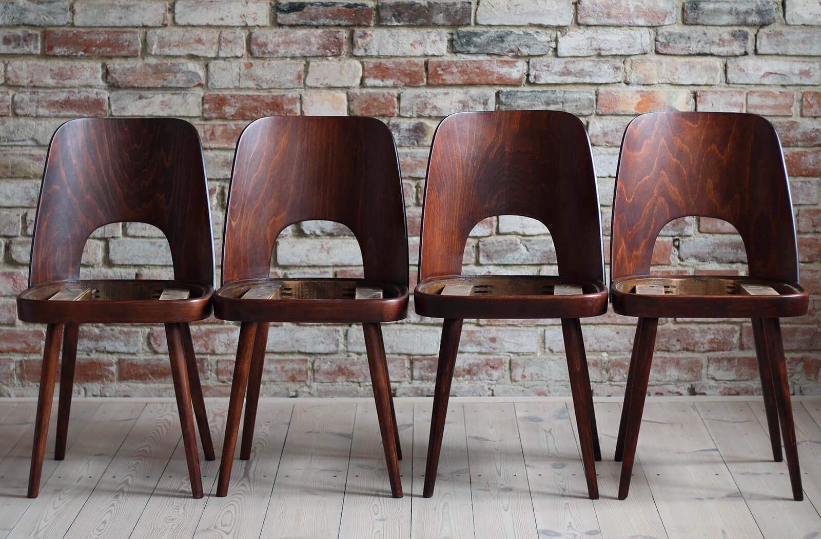 Czech Set of 12 Dining Chairs by Oswald Haerdtl, Kvadrat Customizable Reupholstery