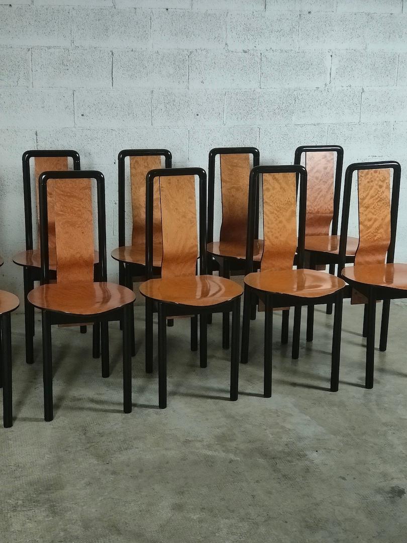 Mid-Century Modern Set of 12 dining chairs by Pierre Cardin 1960s For Sale