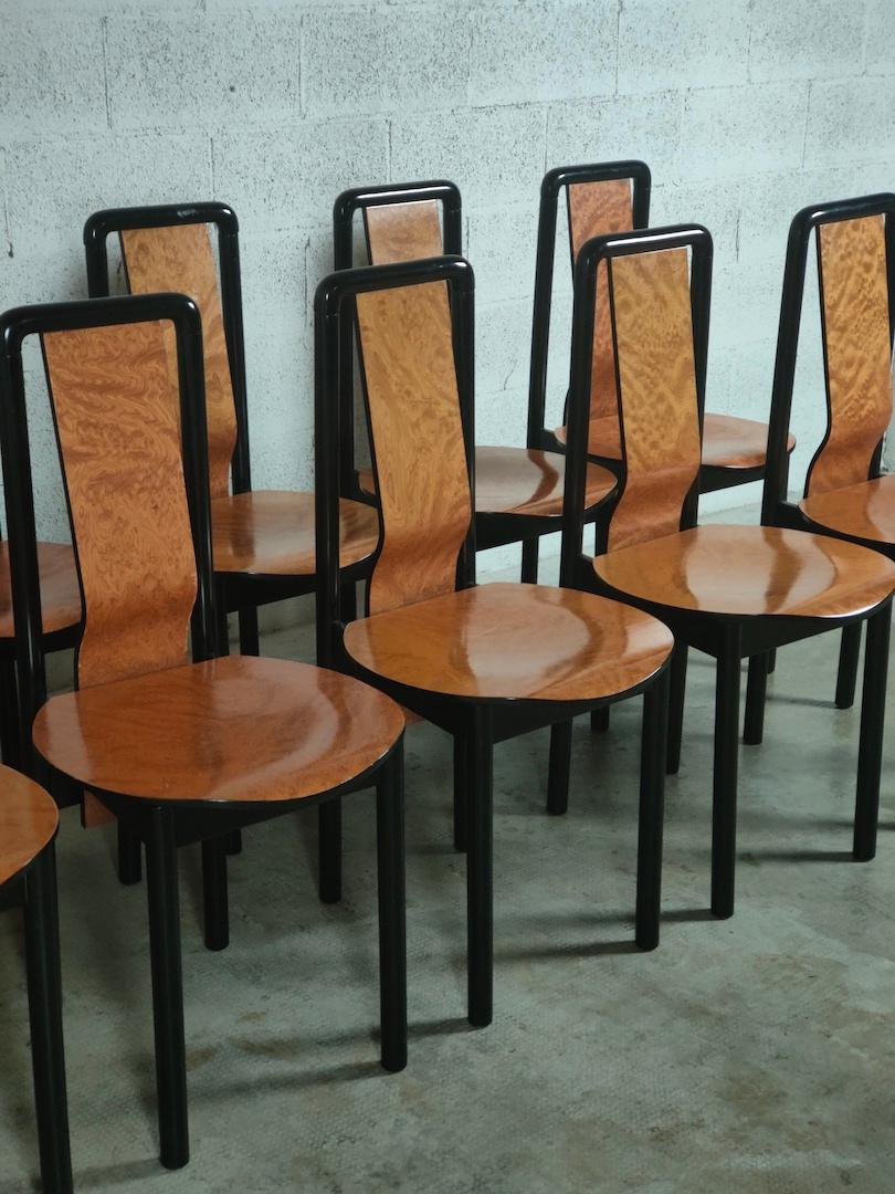 French Set of 12 dining chairs by Pierre Cardin 1960s For Sale