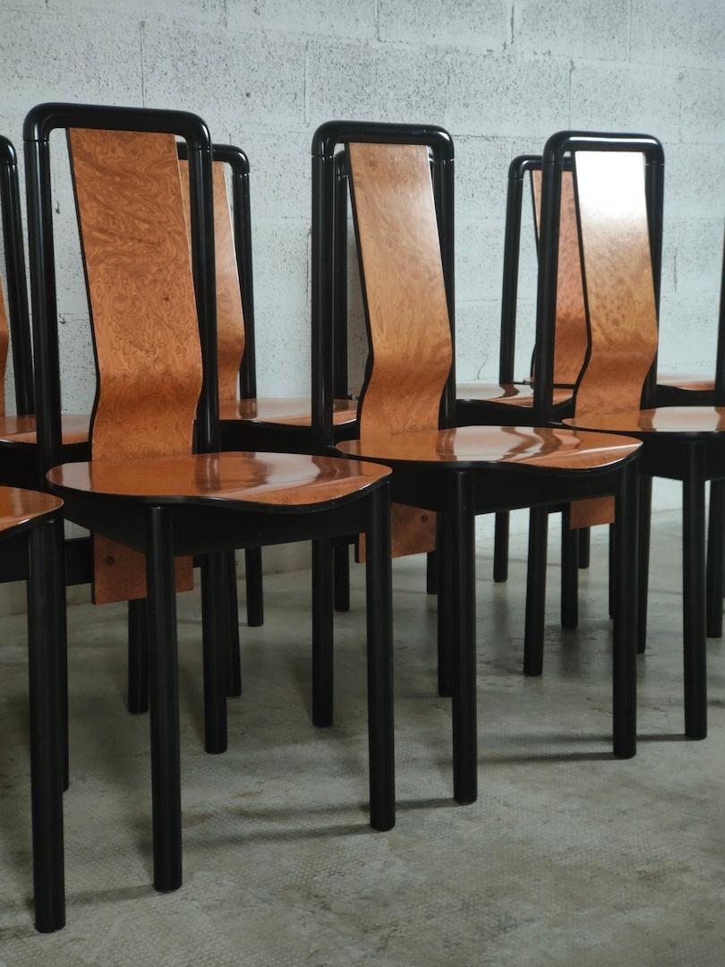 Set of 12 dining chairs by Pierre Cardin 1960s In Good Condition For Sale In Padova, IT