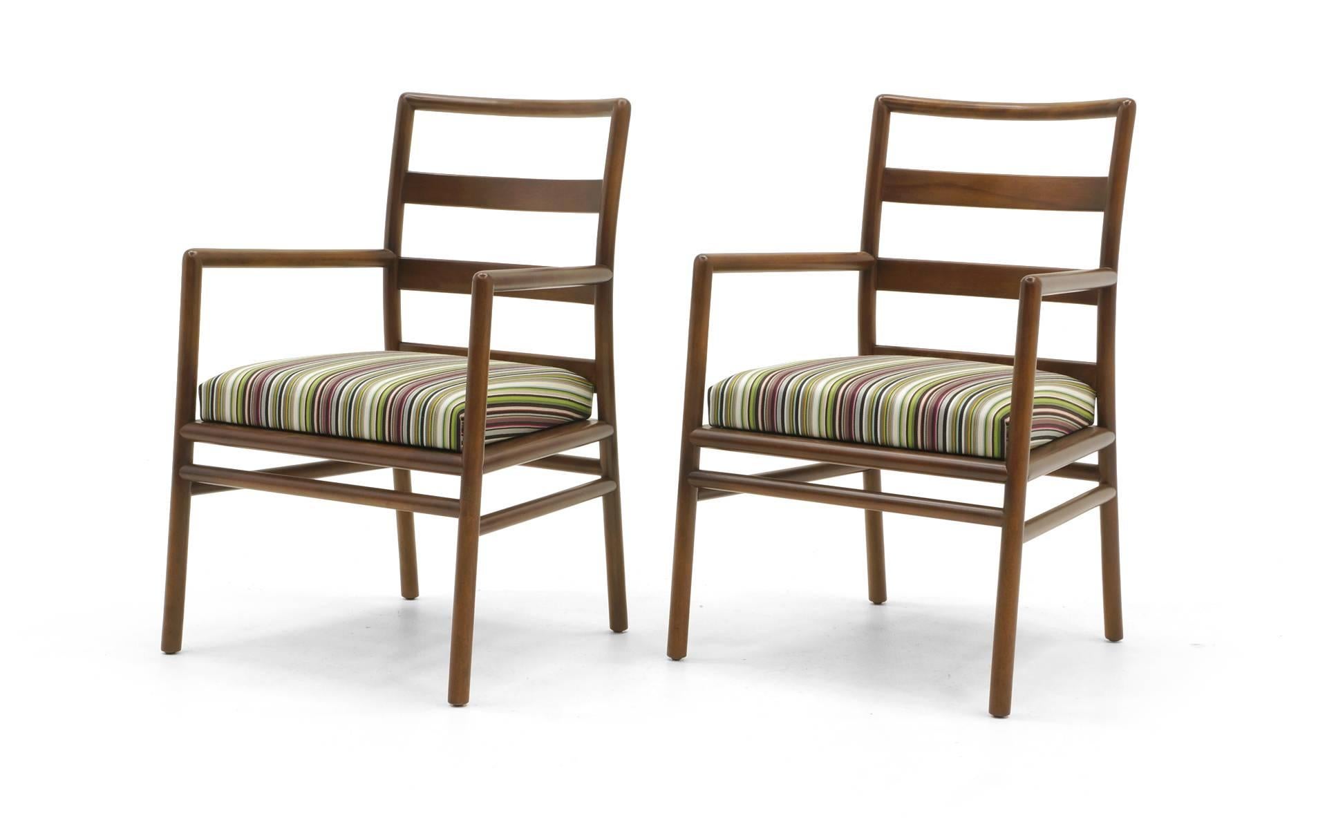 Set of 12 Dining Chairs by Robsjohn-Gibbings for Widdicomb, Paul Smith Fabric 4