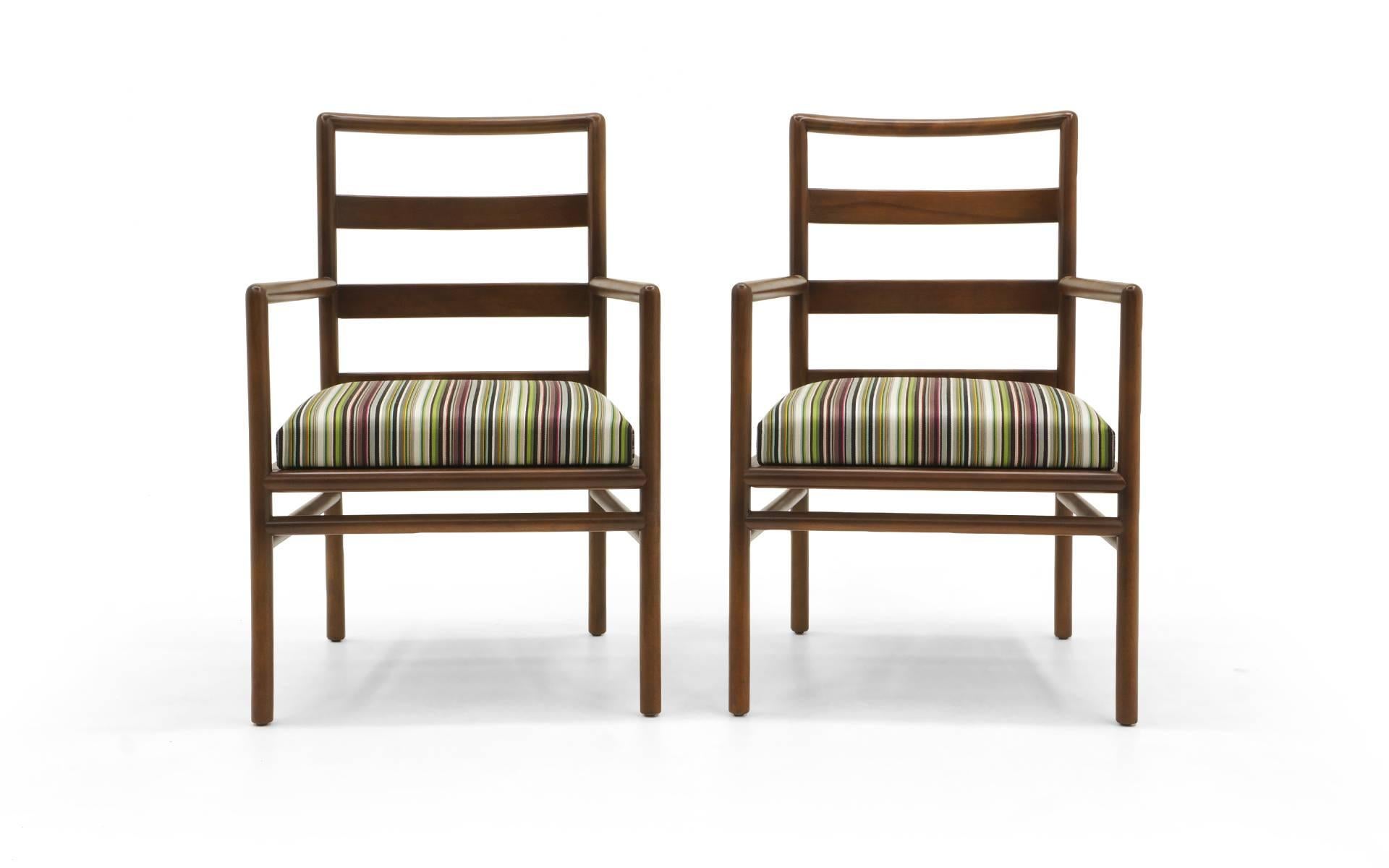 Set of 12 Dining Chairs by Robsjohn-Gibbings for Widdicomb, Paul Smith Fabric 3