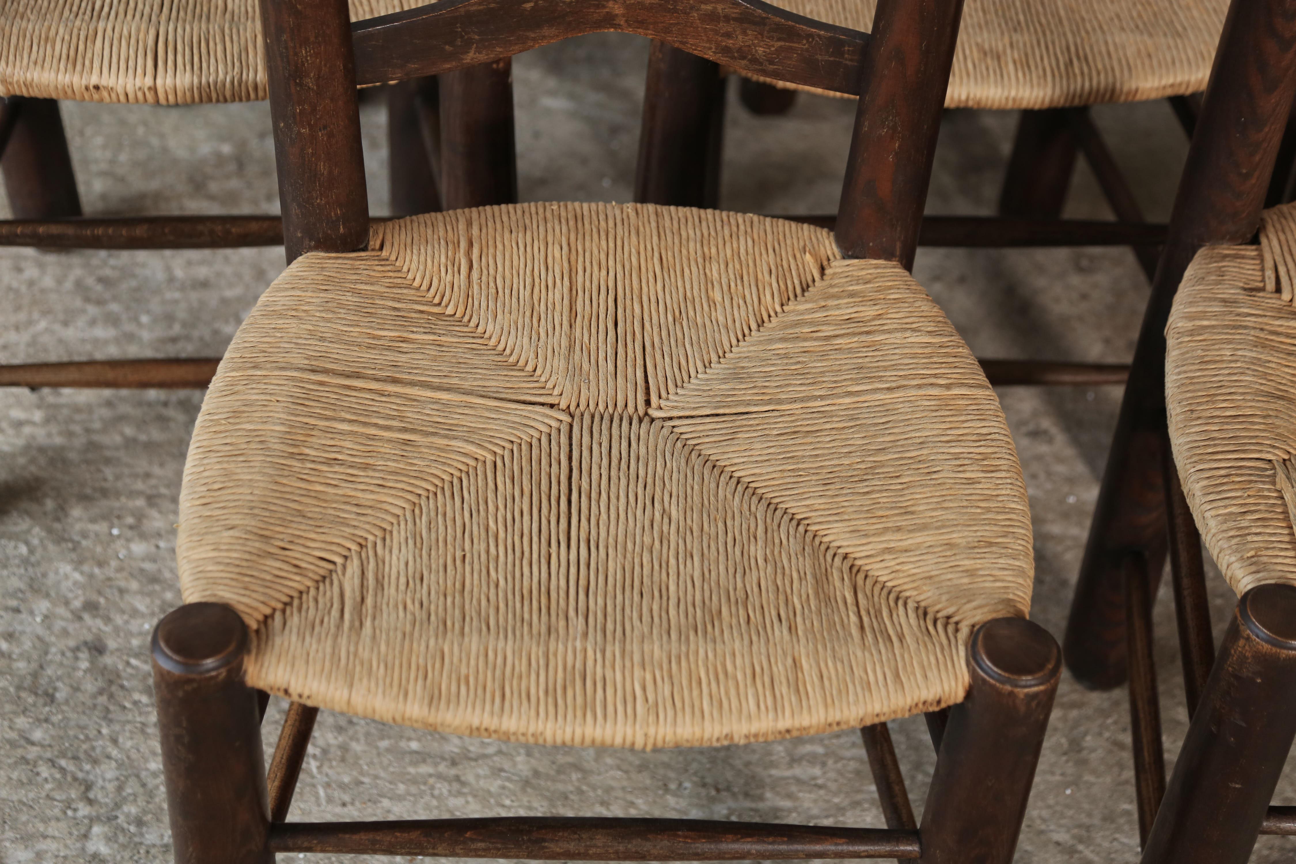 Set of 12 Dining Chairs, attributed to Charles Dudouyt, France, 1950s 7