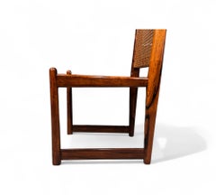 Brazilian Modern Set of 12 Dining Chairs in Hardwood & Caning, Fatima, c. 1960s