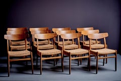 Set of 12 Dining chairs model CH23 by Hans J. Wegner for Carl Hansen & Son