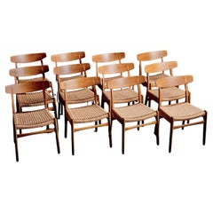 Set of 12 Dining chairs model CH23 by Hans J. Wegner for Carl Hansen & Son