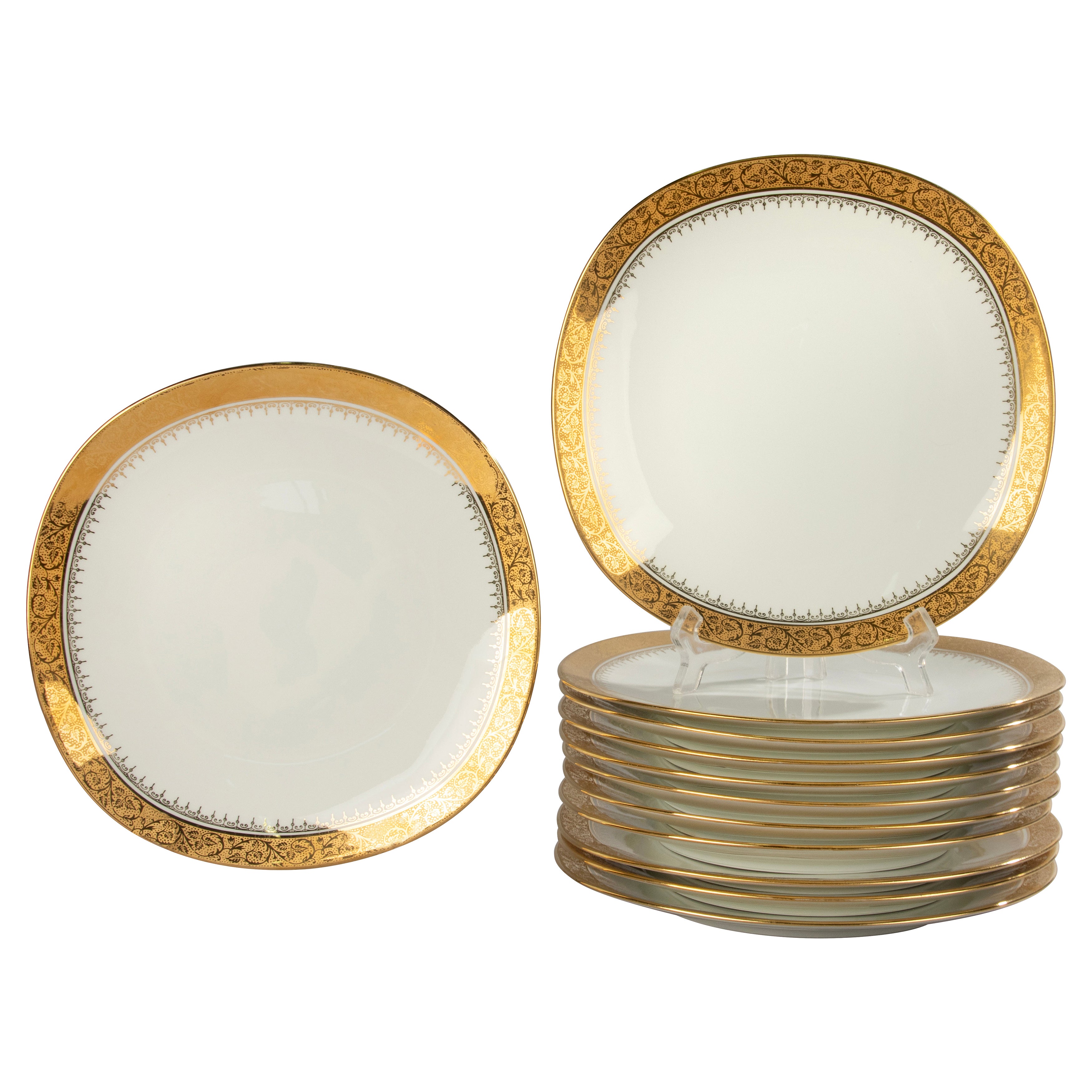 Set de 12 assiettes plates - Raynaud Limoges