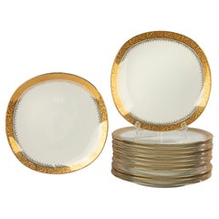 Set of 12 Dinner Plates - Raynaud Limoges