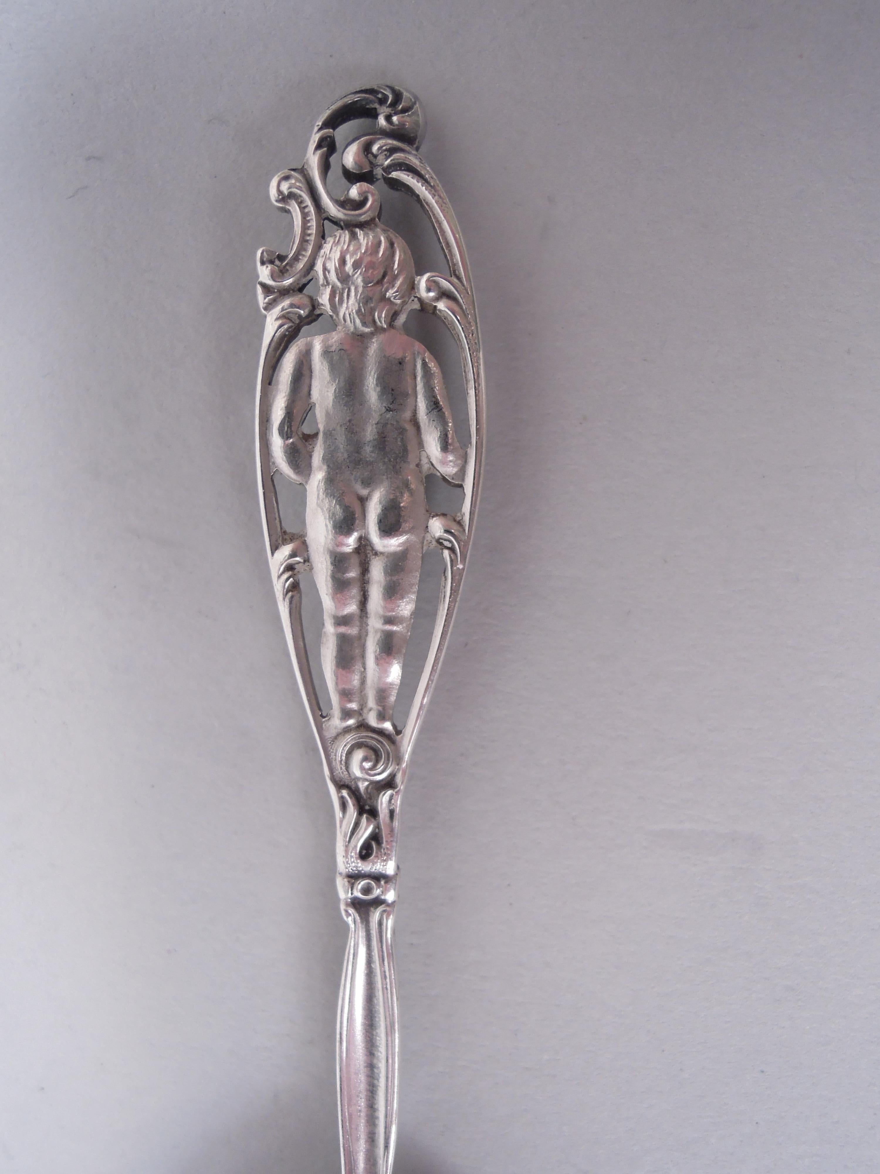 Gilt Set of 12 Dominick & Haff Labors of Cupid Five O’Clock Spoons For Sale