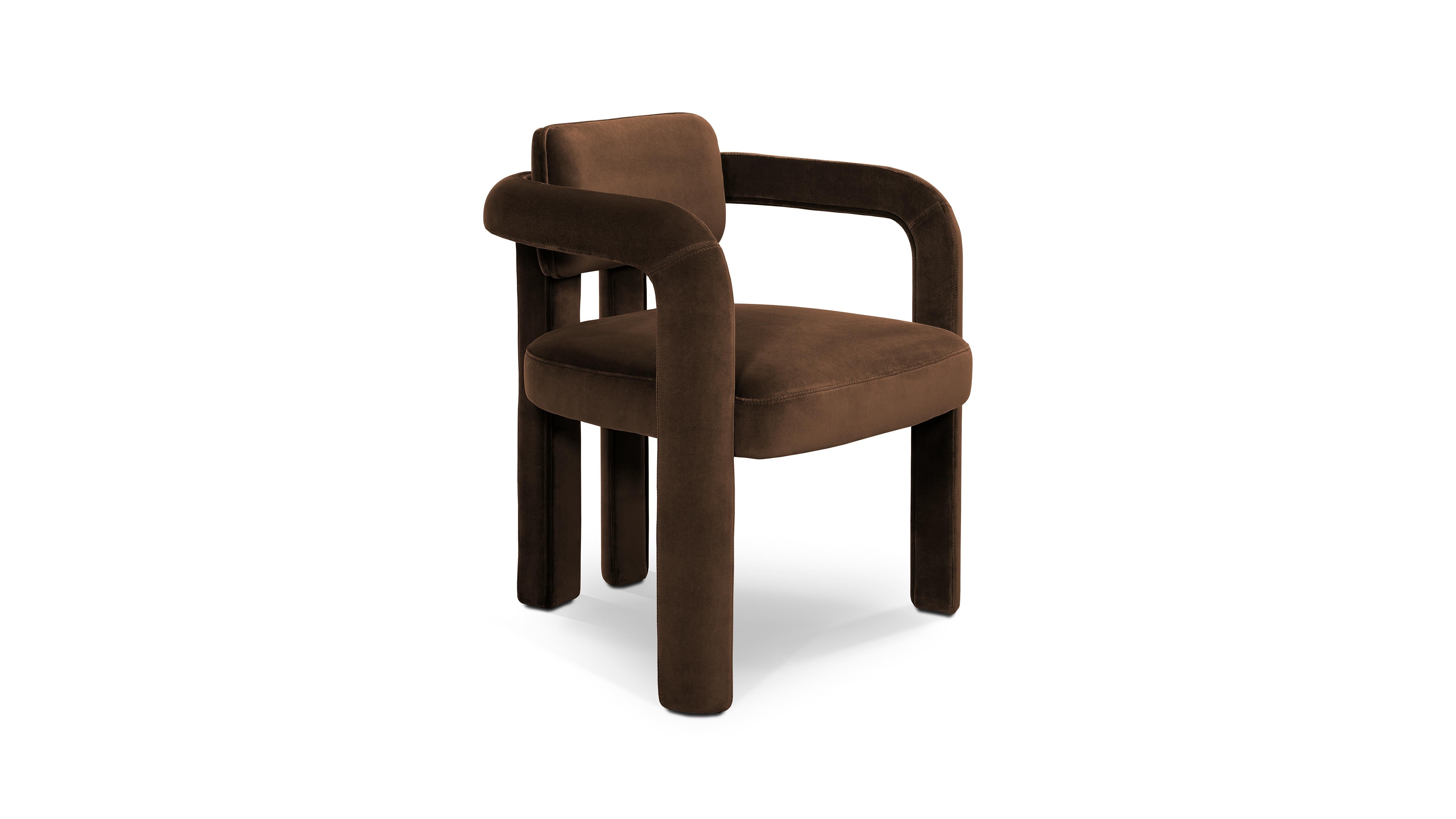 Portoghese Set di 12 sedie da pranzo a doppio arco, velluto, InsidherLand by Joana Santos Barbosa in vendita