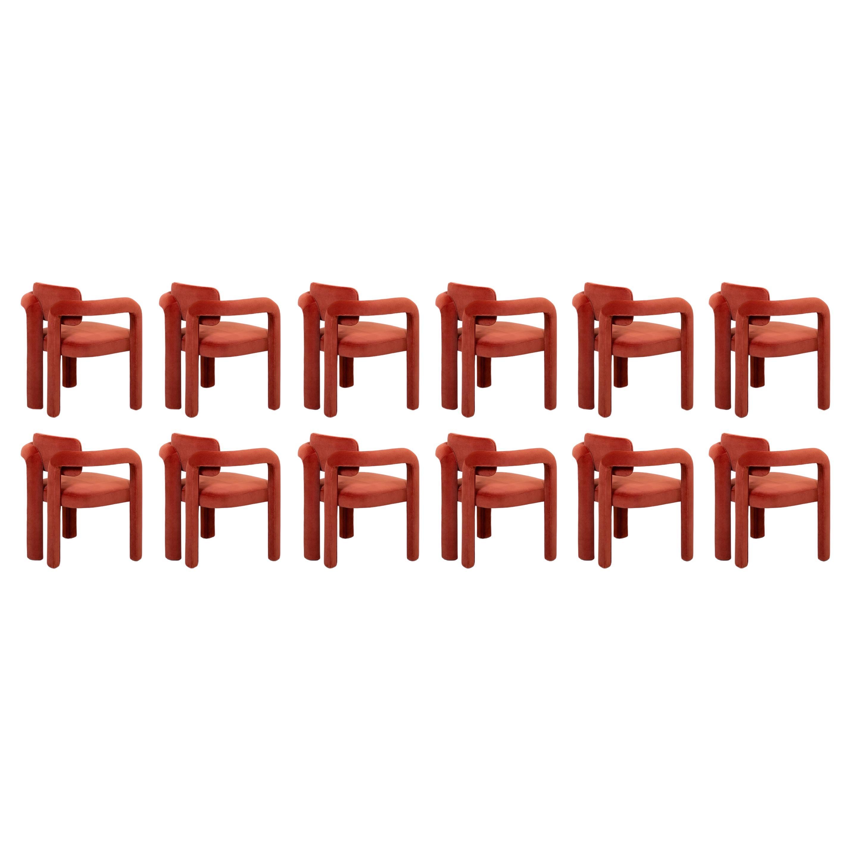 Juego de 12 Sillas de Comedor Doble Arco, Terciopelo, InsidherLand by Joana Santos Barbosa