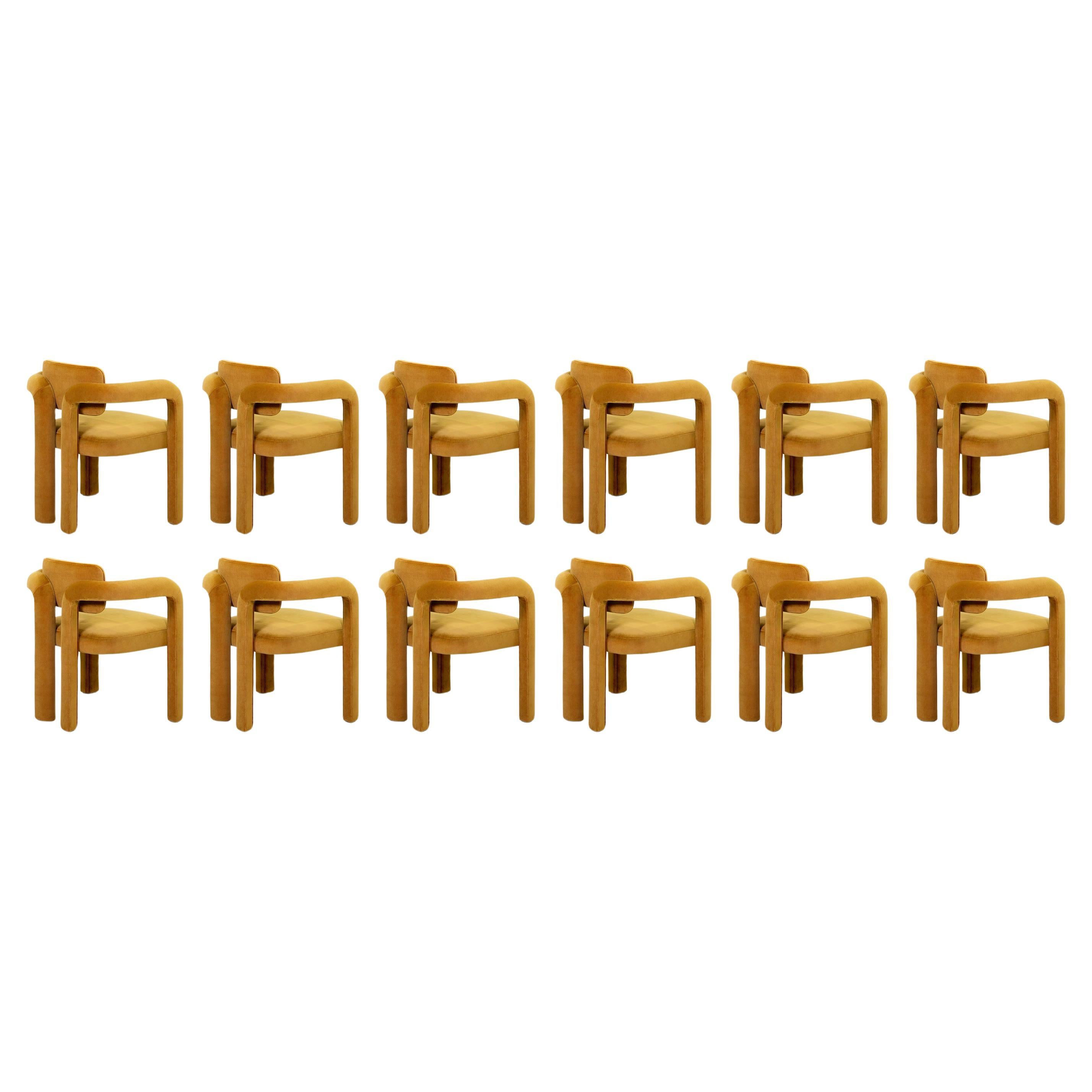 Juego de 12 Sillas de Comedor Doble Arco, Terciopelo, InsidherLand by Joana Santos Barbosa