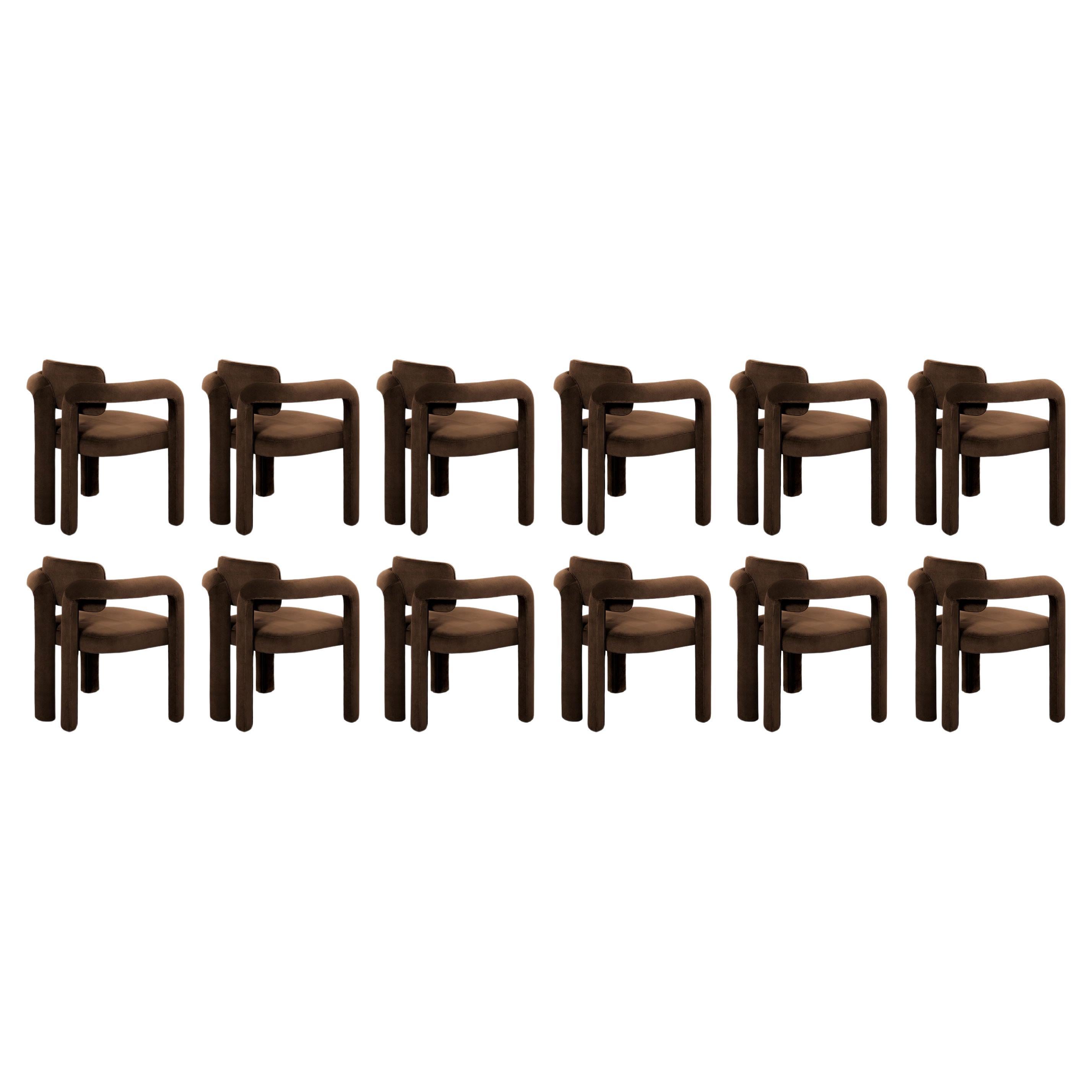 Juego de 12 Sillas de Comedor Doble Arco, Terciopelo, InsidherLand by Joana Santos Barbosa
