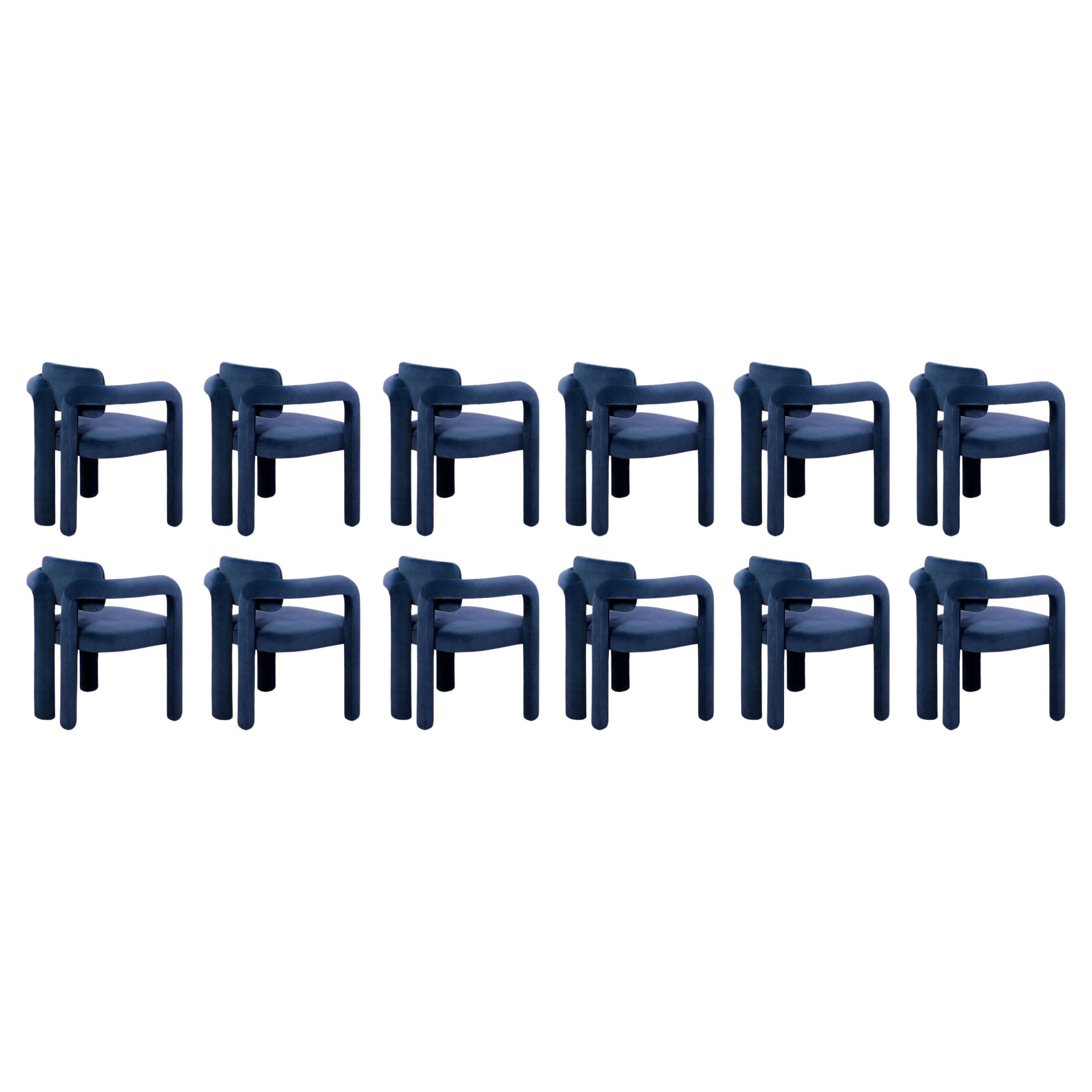 Juego de 12 Sillas de Comedor Doble Arco, Terciopelo, InsidherLand by Joana Santos Barbosa