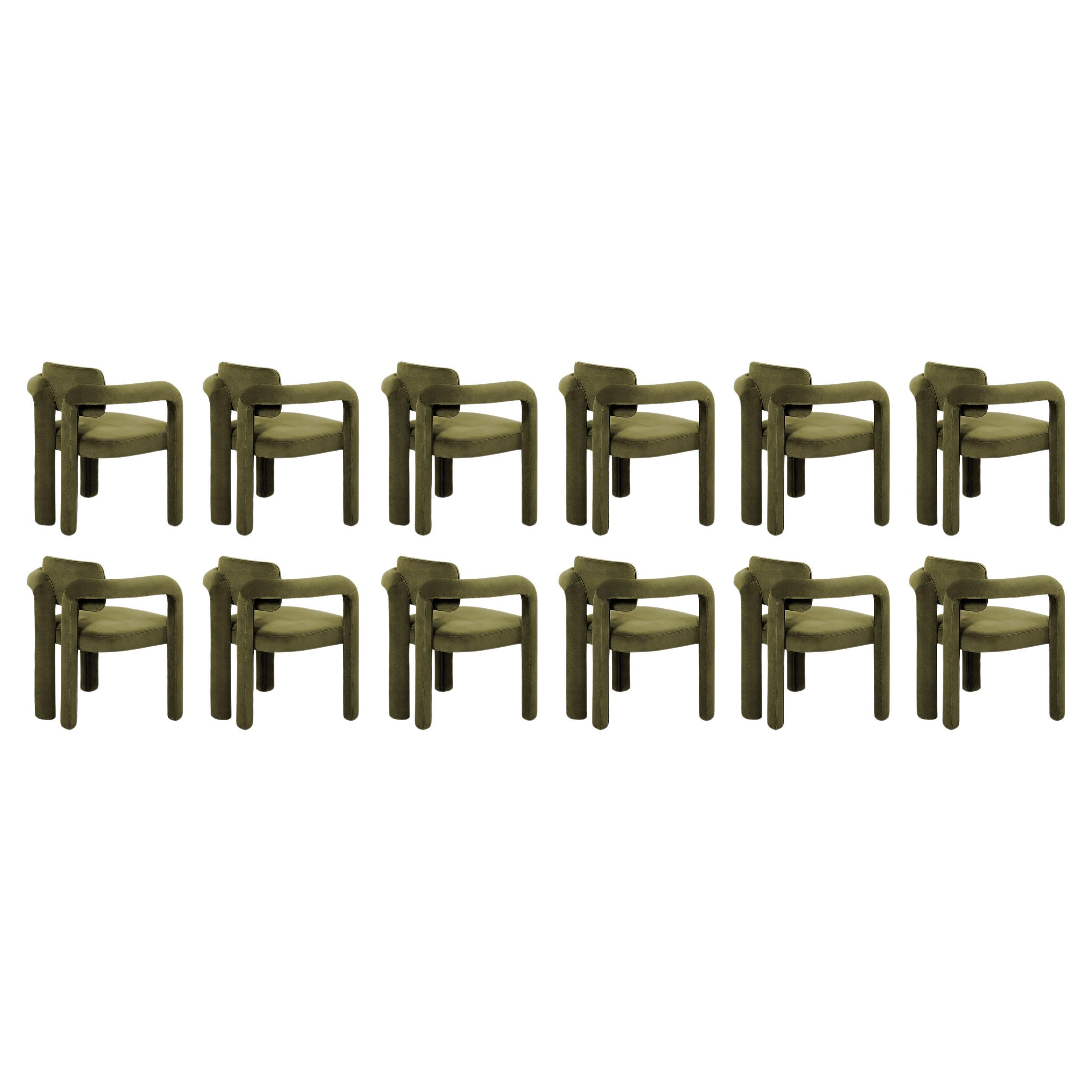 Juego de 12 Sillas de Comedor Doble Arco, Terciopelo, InsidherLand by Joana Santos Barbosa
