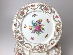 Set of 12 Elaborate Noritake Hand Painted Bone China Service Dinner Plates