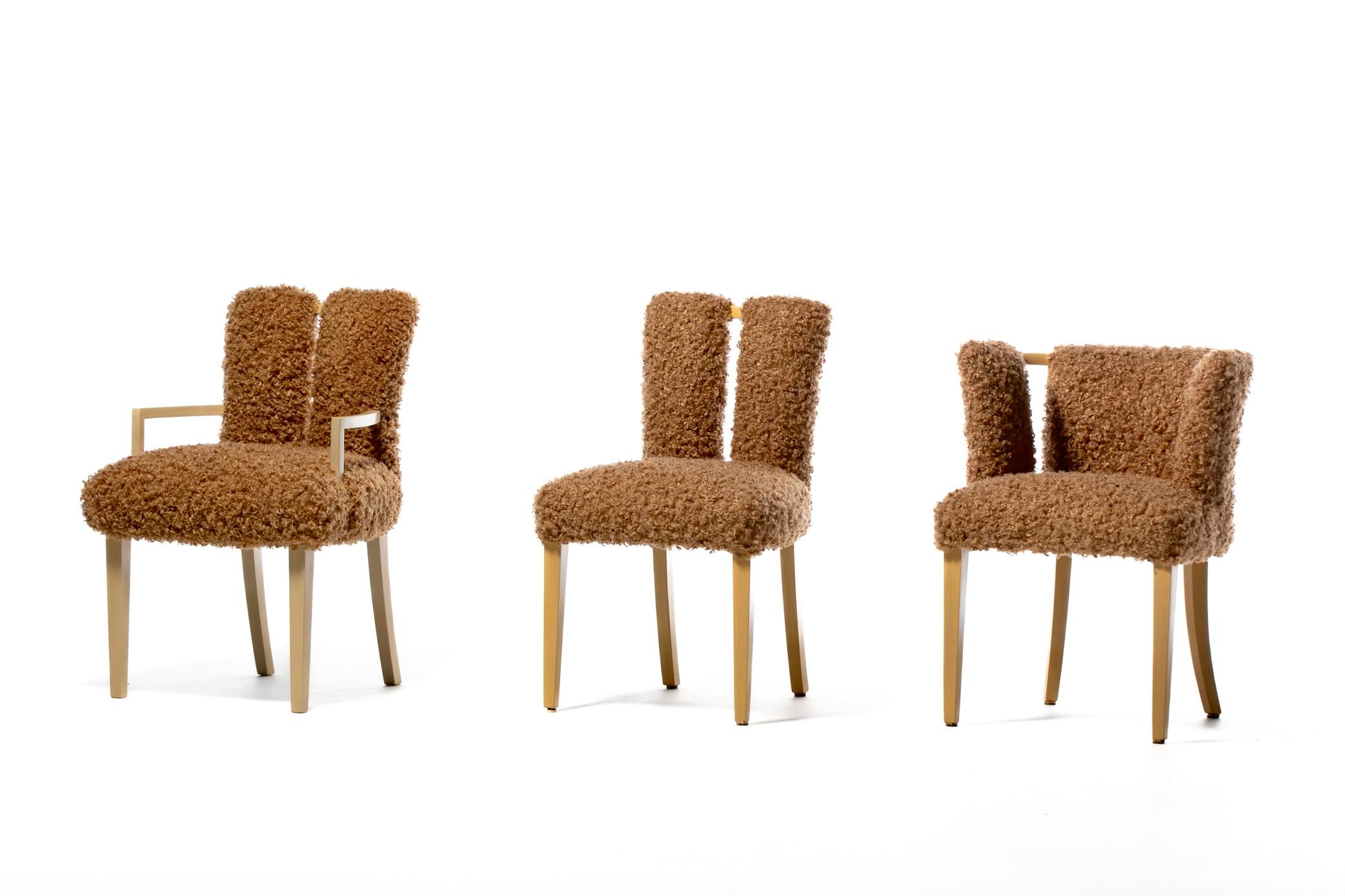 Don't delay on this absolutely splendid and rare set of 12 Eliel Saarinen mid century modern dining chairs. 1940s glamour restored with a chic contrast of colors and textures. A beautiful and robust family of 12, this MCM set is layered with 8 side