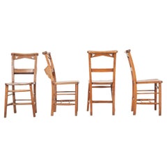 Set of 12 English 19th Century Church Chairs