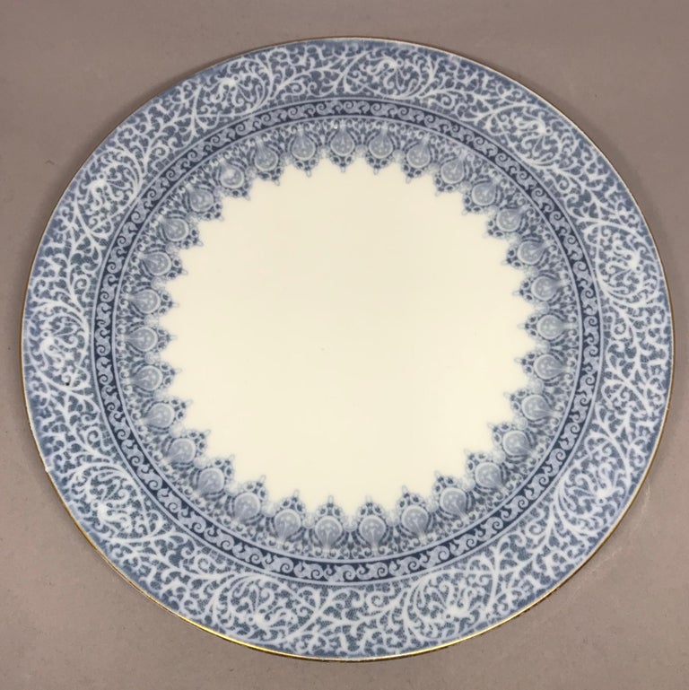 Set of 12 English Blue and White Dinner Plates at 1stDibs