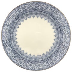 Set of 12 English Blue and White Dinner Plates