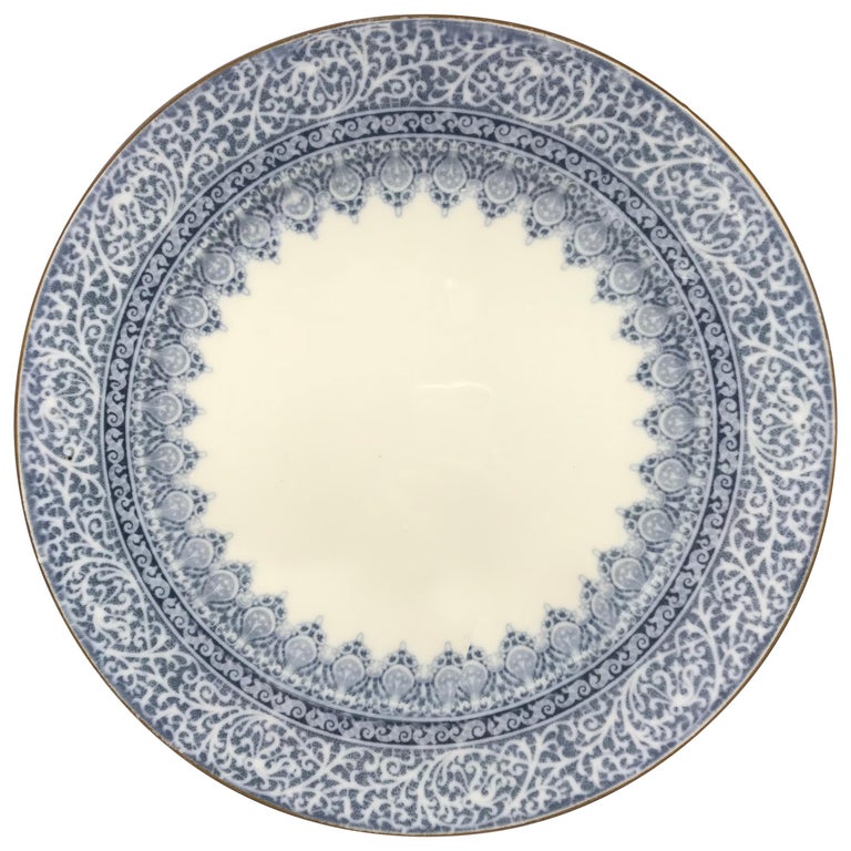 Set of 12 English Blue and White Dinner Plates at 1stDibs