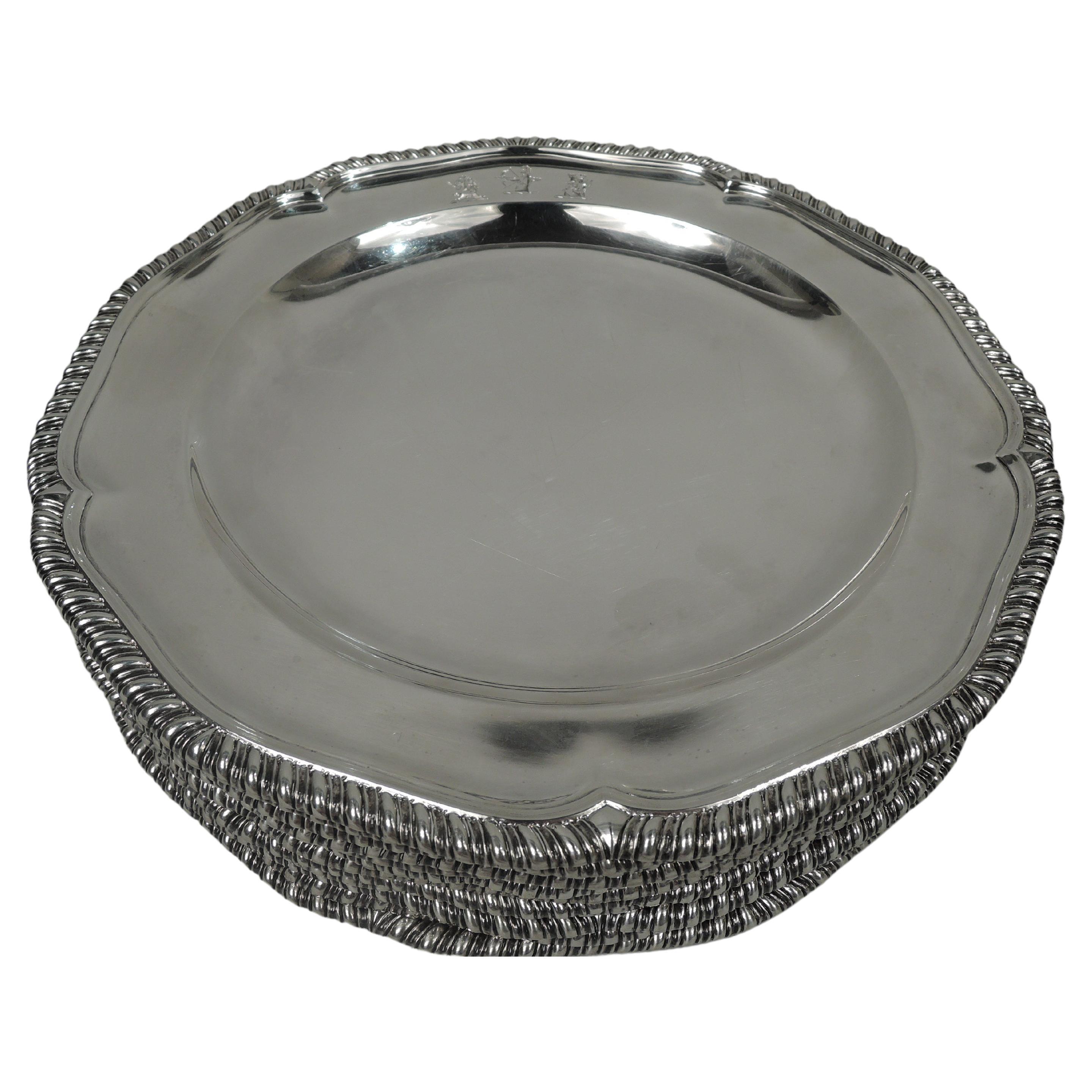 Sterling silver on sale dinner plates