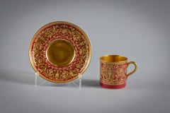 Set of 12 English Porcelain Demitasse Cups and Saucers, Royal Worcester, 1928