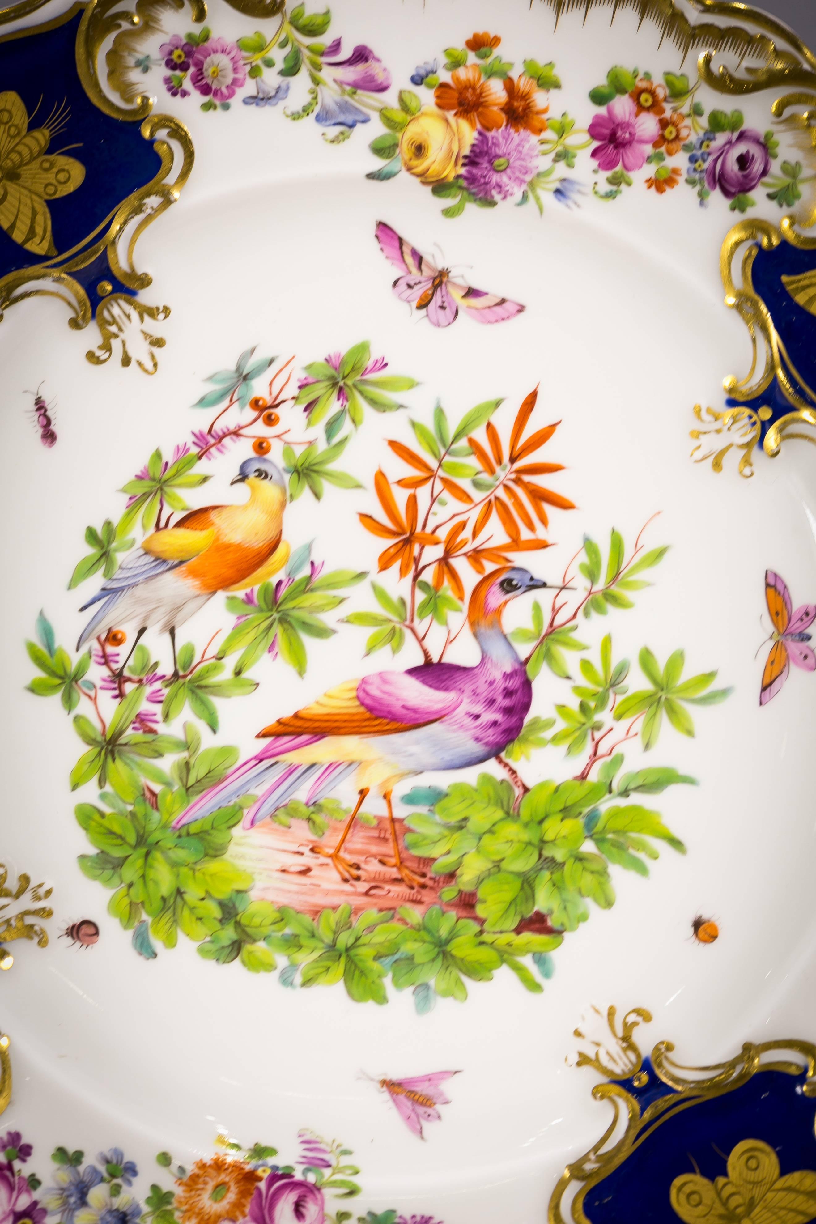 Inglese Set di 12 piatti di porcellana inglese, Coalbrookdale, circa 1850 in vendita