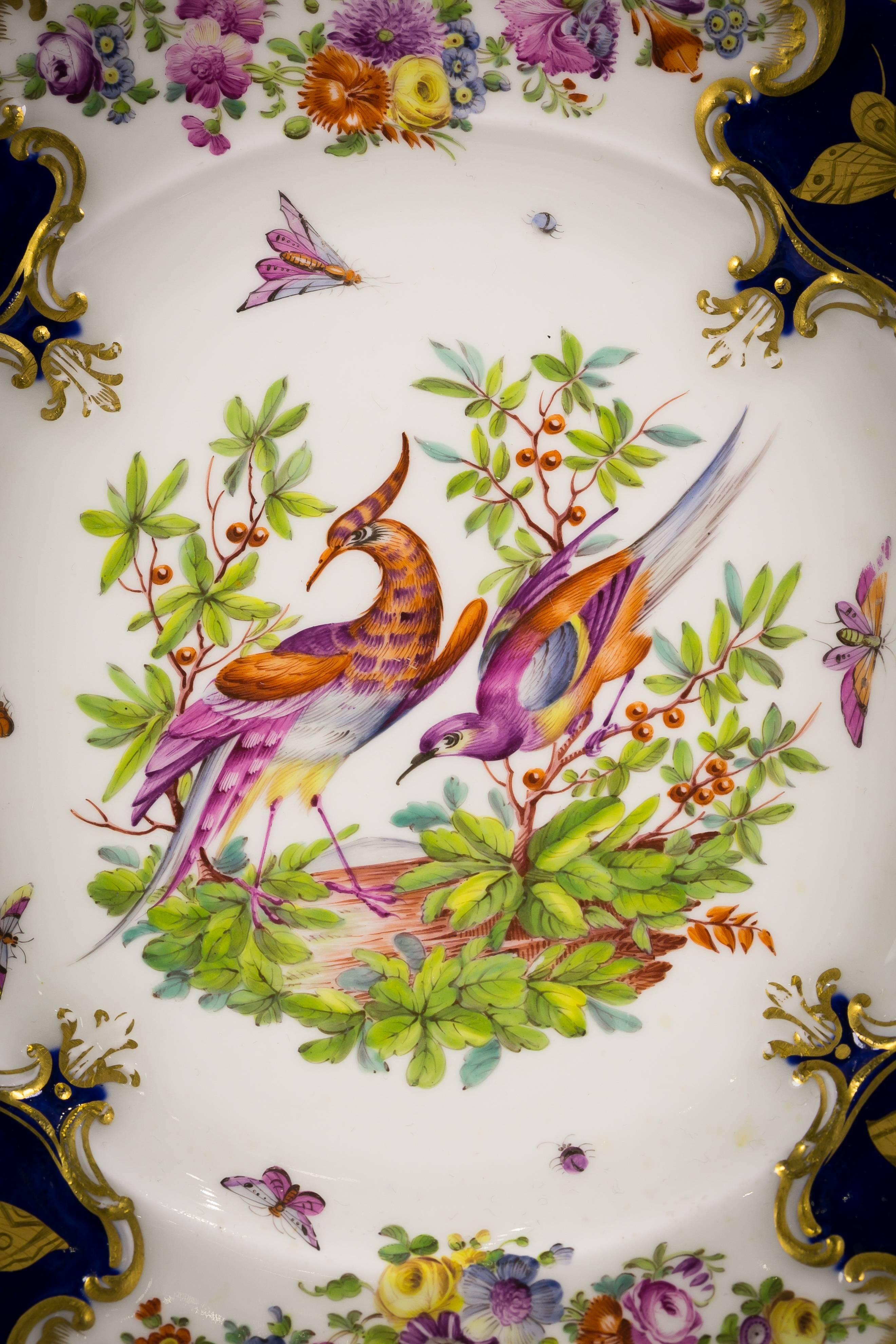 Porcellana Set di 12 piatti di porcellana inglese, Coalbrookdale, circa 1850 in vendita