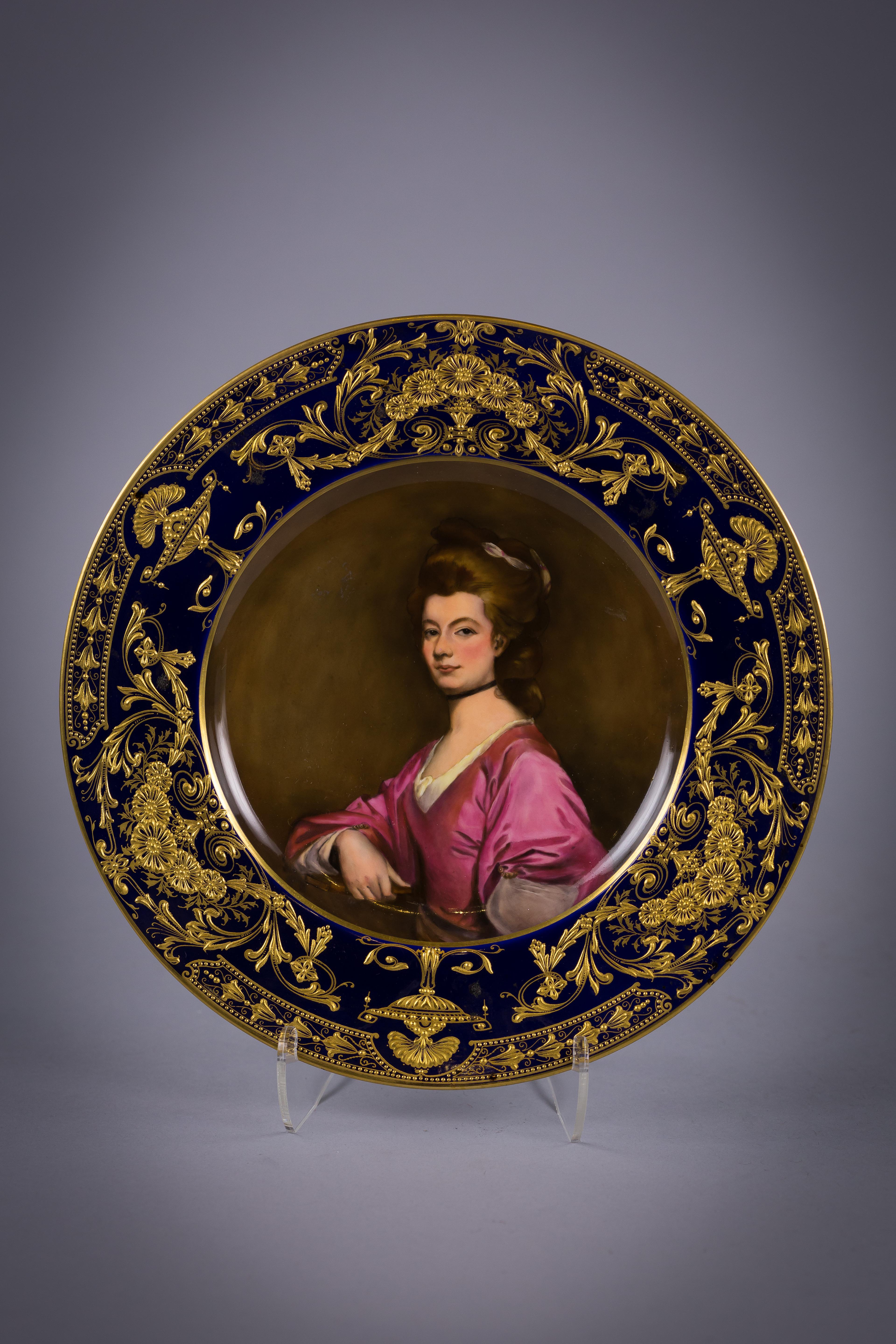 Jede Platte gemalt von S. Stanley, nach Gemälden von Reynolds, Gainsborough, Le Brun, Romney. Die Titel der Gemälde und ihre Künstler sind auf der Rückseite jeder Tafel vermerkt.