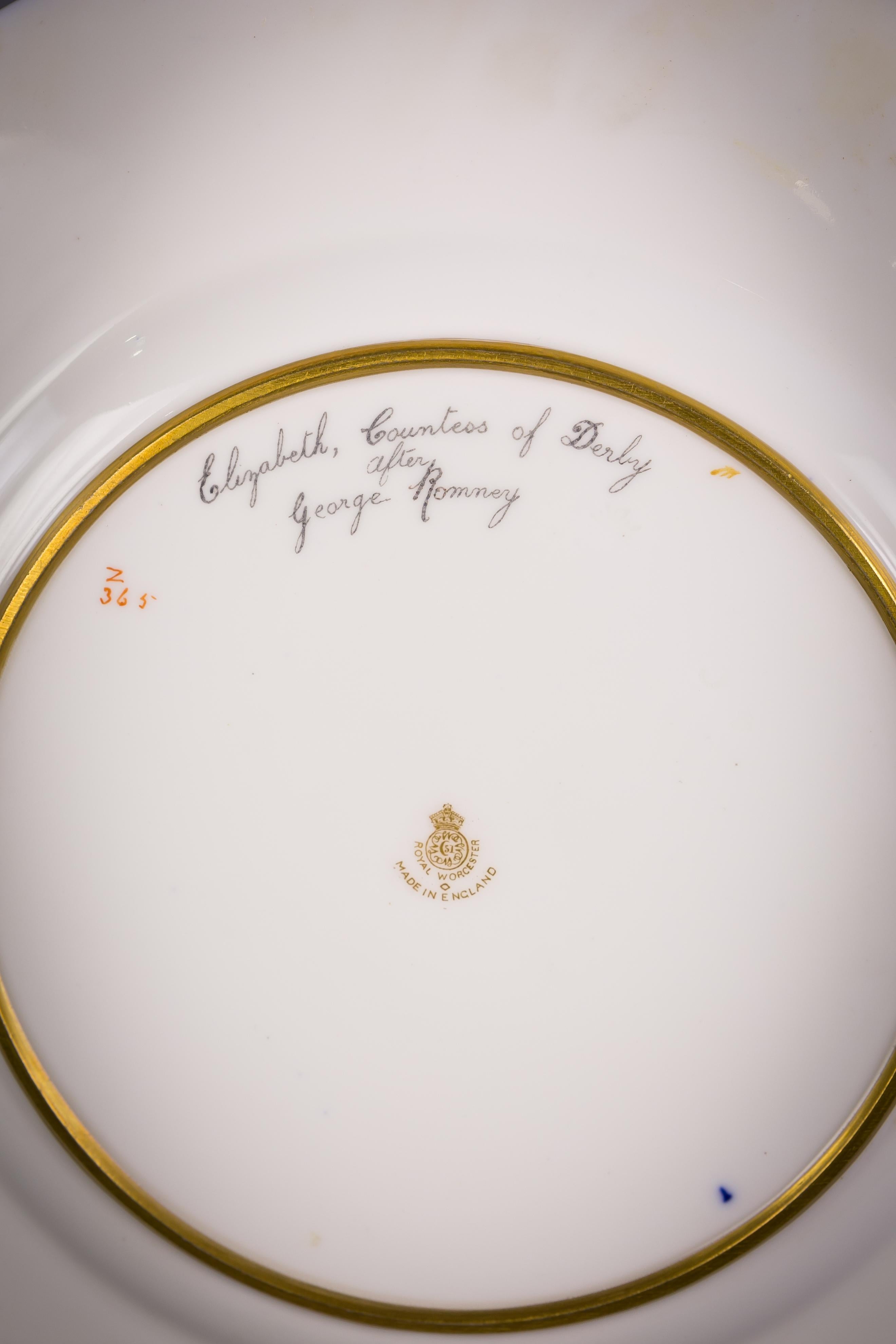 Satz von 12 englischen Porzellantellern, Royal Worcester, um 1890 im Angebot 1
