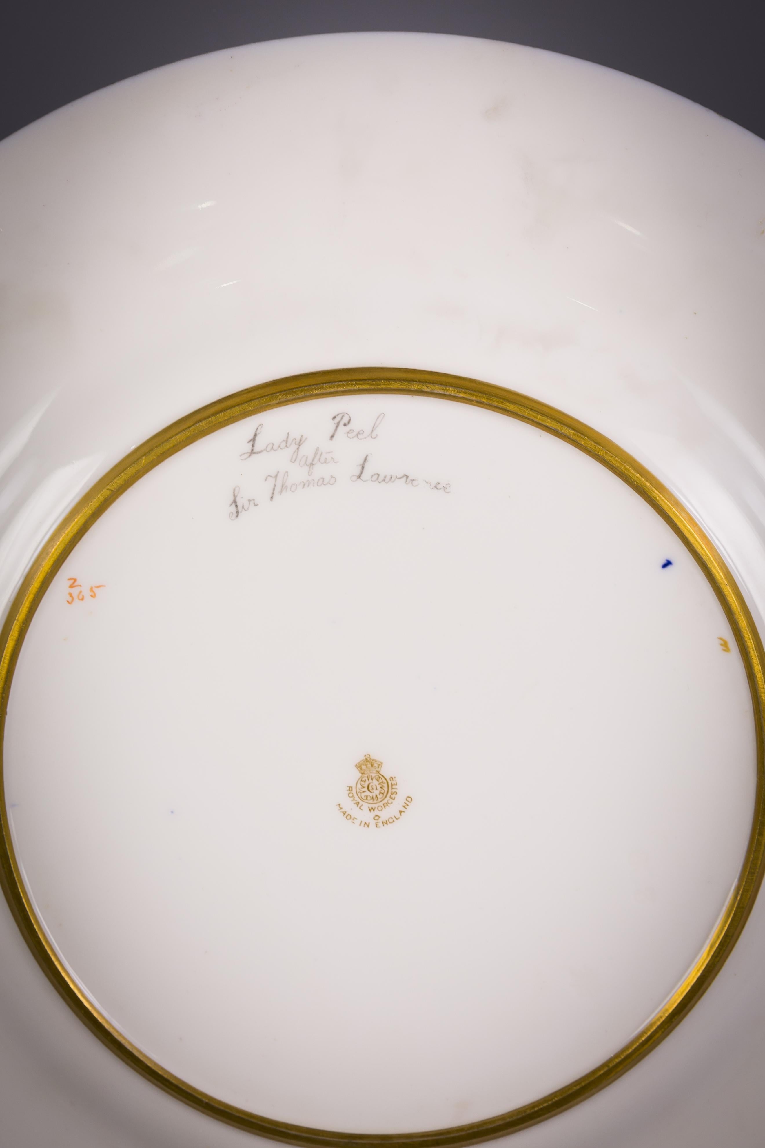 Satz von 12 englischen Porzellantellern, Royal Worcester, um 1890 im Angebot 3
