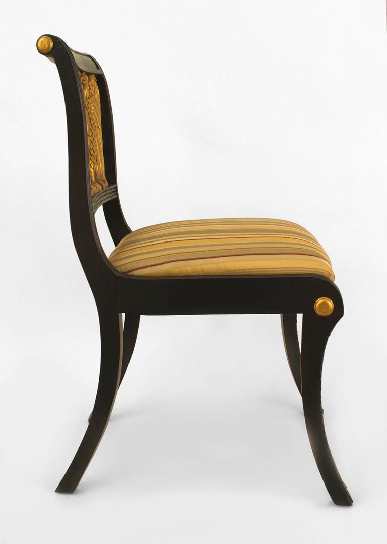 20th Century Set of 12 American Federal Gilt Eagle Side Chairs For Sale